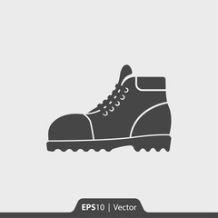 Leather boots vector icon for web and mobile