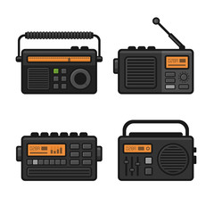 Radio Icon Set. Vector