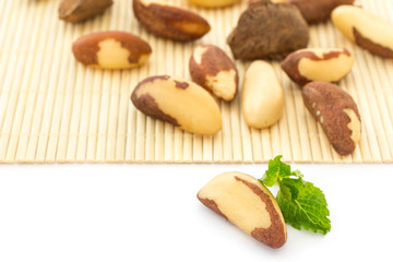 Brazil Nuts with selective focus