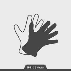 Gloves vector icon for web and mobile