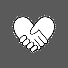 Handshake in form of heart3