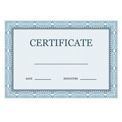 blank classic certificate decorative vector