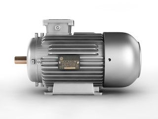 Electric motor isolated on white background 3d