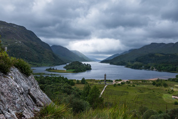 Ausblick über Glenfinnan und das Loch Shiel