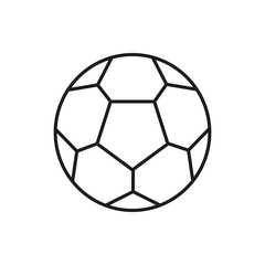 Soccer ball icon on white background