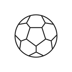 Poster de jardin Sports de balle Icône de ballon de football sur fond blanc