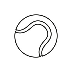 tennis ball icon on white background