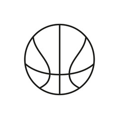 basketball ball outline in white background.