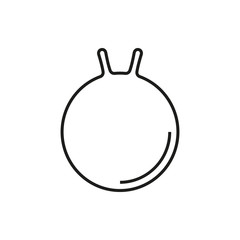 gym ball icon on white background