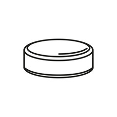 Hockey puck isolated on white background