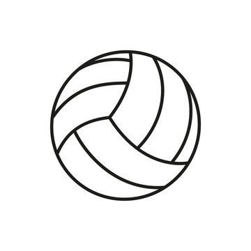 volleyball ball icon on white background