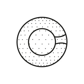 Symbol of a zorbing ball icon on white background