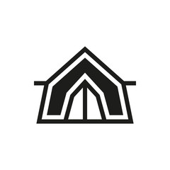 Tent icon on white background