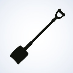 Shovel. Vector drawing