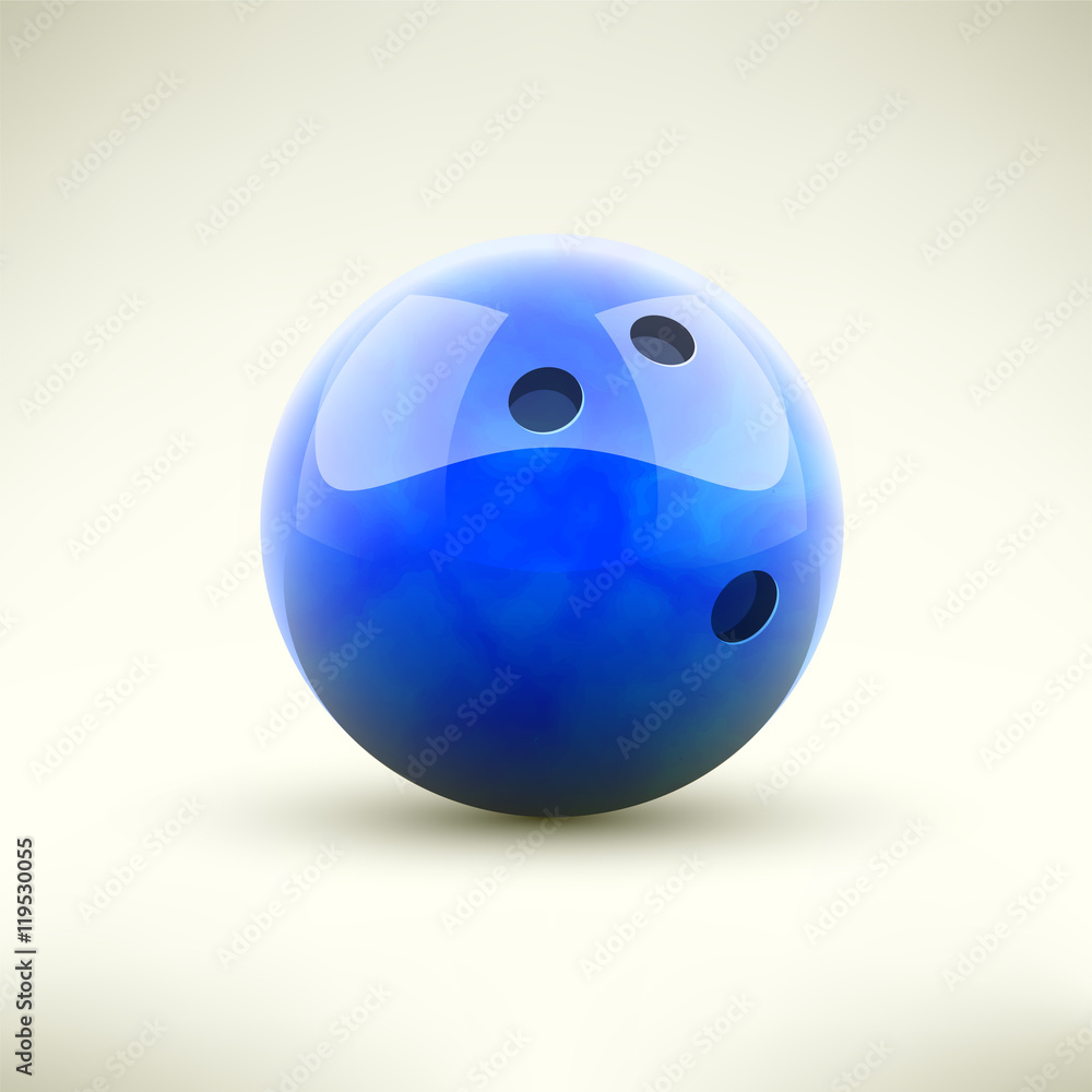 Canvas Prints blue bowling ball isolated realictic vector illustration