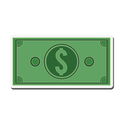 bill money financial item market commerce icon. Flat and isolated design. Vector illustration