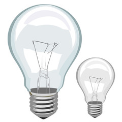 Naklejka premium Light bulb isolated, vector illustration