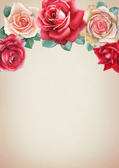 Watercolor illustration of a rose flower. Perfect for greetings