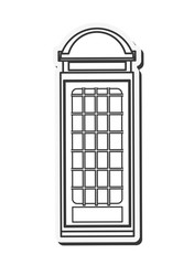 telephone london england landmark culture europe icon. Flat and isolated design. Vector illustration