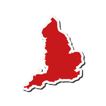 map england landmark culture europe silhouette icon. Flat and isolated design. Vector illustration