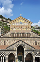 Fototapeta na wymiar Facciata Duomo di S. Andrea. Costiera Amalfitana, Italia