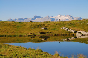Augstsee  gegen Dachstein Bergsee Loser