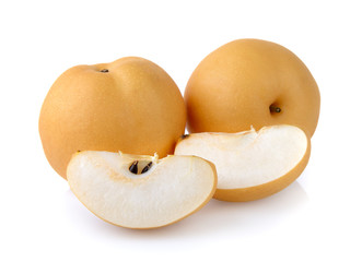 Chinese pear on white background
