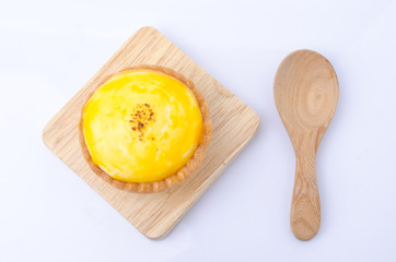 dessert egg tart sweet custard pie isolated on white background