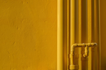 Yellow wall&pipe