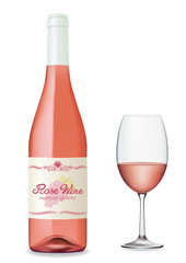 ロゼワインとワイングラス