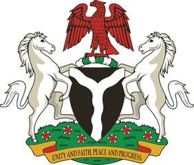 Nigeria Coat of arm  - obrazy, fototapety, plakaty