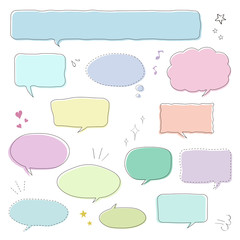 落書きふきだし素材   / vector eps