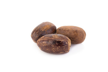 Nutmeg isolated on white background