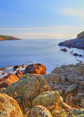 Beautiful landscape on rocky shore
