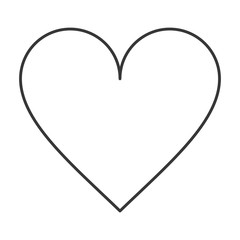 heart shape love passion romantic icon. Flat and isolated design. Vector illustration