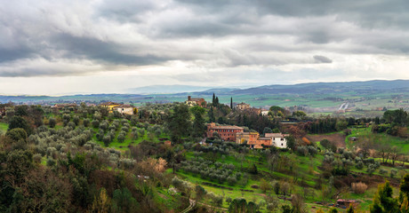 Fototapeta na wymiar Landscape of Siena, Tuscany