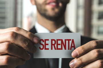 For Rent (in Spanish)