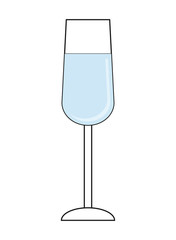 cocktail glass alcohol drink menu restaurant icon. Flat and isolated design. Vector illustration