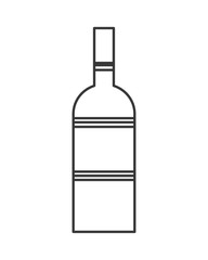 bottle alcohol drink menu restaurant icon. Flat and isolated design. Vector illustration