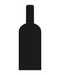 bottle alcohol drink menu restaurant icon. Flat and isolated design. Vector illustration