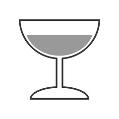 cocktail glass alcohol drink menu restaurant icon. Flat and isolated design. Vector illustration