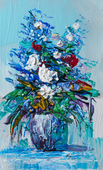 Oil painting flowers