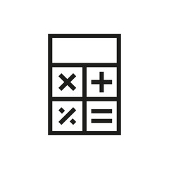calculator icon on white background