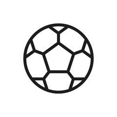 Soccer ball icon on white background