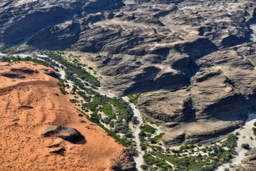 Kuiseb canyon aerial view, Namibia, Africa