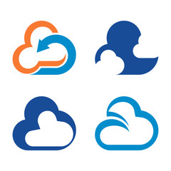 Simple Cloud Logo Icon Template Package