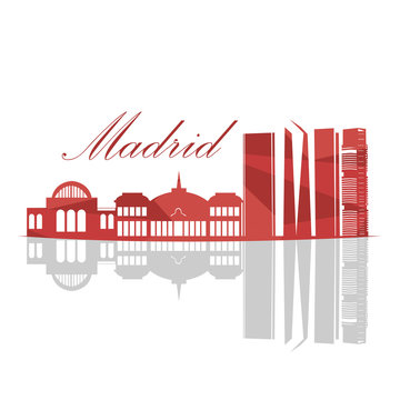 Isolated Madrid Skyline