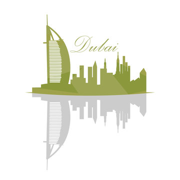 Isolated Dubai Skyline