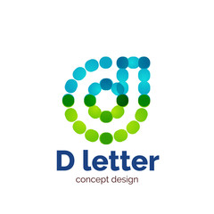 Vector modern minimalistic dotted letter concept logo