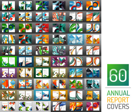 Mega collection of vector annual report covers